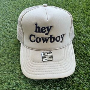 OTTO Beige 'Hey Cowboy' Trucker Hat
 Brand new